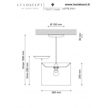 Схема с размерами Lucia Tucci LOTTE 210.1