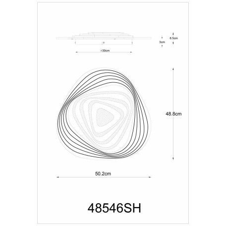 Схема с размерами Globo 48546SH