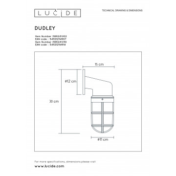 Схема с размерами Lucide 11892/01/02