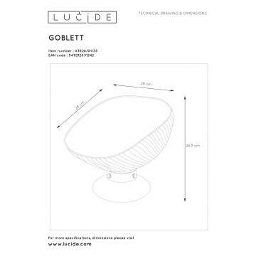 Схема с размерами Lucide 03526/01/33