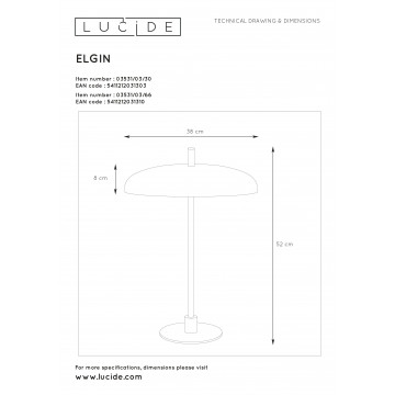 Схема с размерами Lucide 03531/03/66