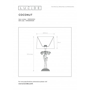 Схема с размерами Lucide 10505/81/02