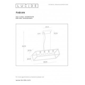 Схема с размерами Lucide 00425/04/30