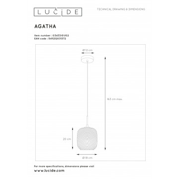 Схема с размерами Lucide 03433/01/02