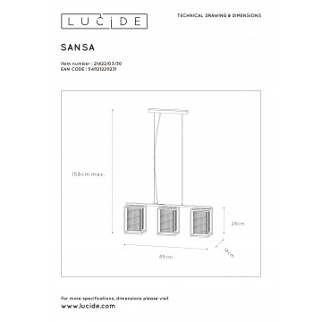 Схема с размерами Lucide 21422/03/30