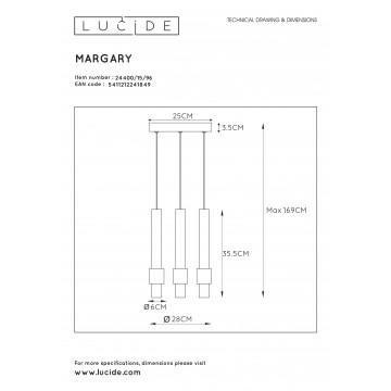 Схема с размерами Lucide 24400/15/96