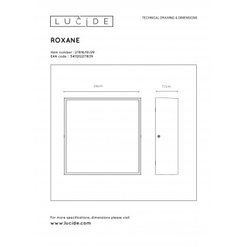 Схема с размерами Lucide 27816/10/29