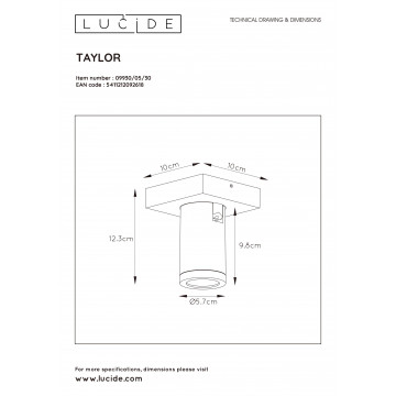 Схема с размерами Lucide 09930/05/30