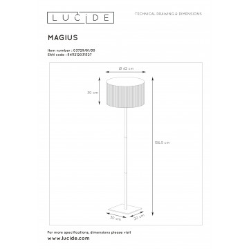 Схема с размерами Lucide 03729/81/30