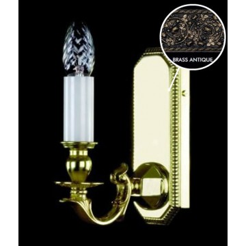 Бра Artglass GRACIE I. BRASS ANTIQUE, 1xE14x40W, бронза с белым, металл