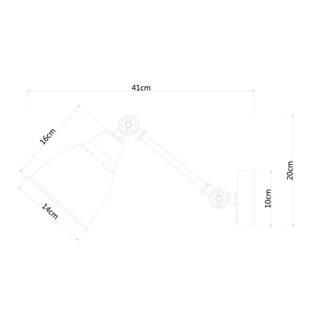 Схема с размерами Arte Lamp A2054AP-1BK