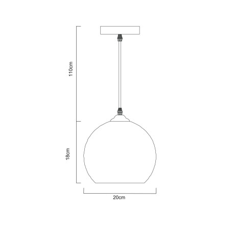 Схема с размерами Arte Lamp A4285SP-1SM