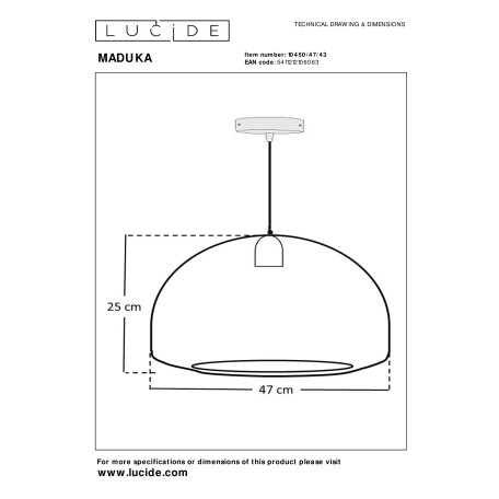 Схема с размерами Lucide 10450/47/43