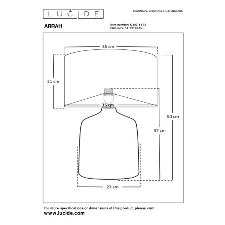 Схема с размерами Lucide 10553/81/73