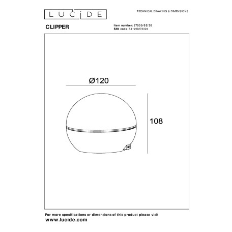 Схема с размерами Lucide 27505/02/30