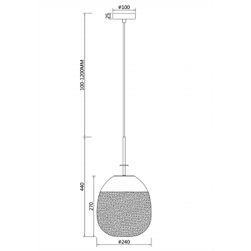 Схема с размерами Maytoni P072PL-L5W3K