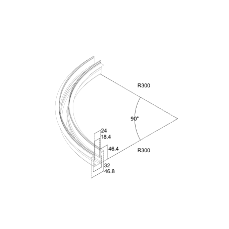 Схема с размерами Maytoni TRA044-angle-W