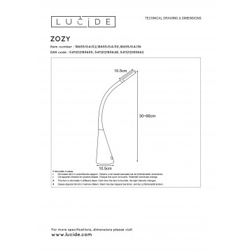 Схема с размерами Lucide 18655/04/02