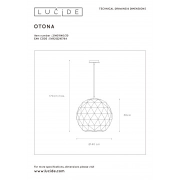 Схема с размерами Lucide 21409/40/30