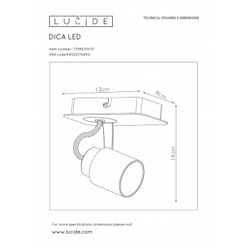 Схема с размерами Lucide 17989/05/31