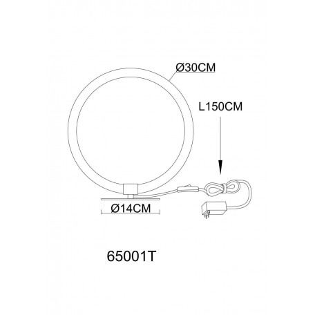 Схема с размерами Globo 65001T