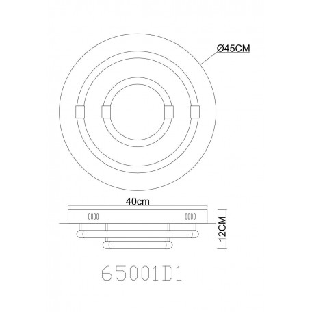 Схема с размерами Globo 65001D1