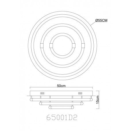 Схема с размерами Globo 65001D2