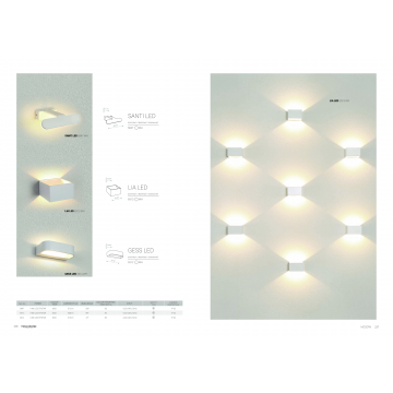 Настенный светодиодный светильник Nowodvorski Gess LED 6912, LED 6W 3000K - миниатюра 2