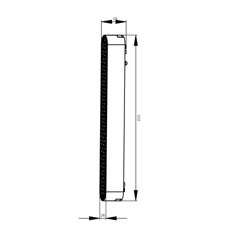 Схема с размерами Maytoni TR084-1-12W3K-B