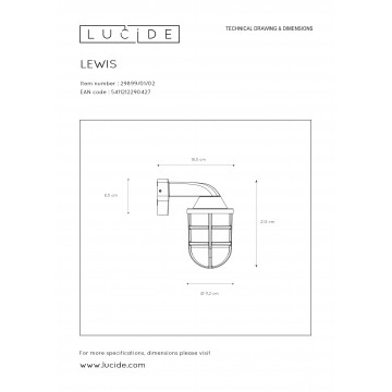 Схема с размерами Lucide 29899/01/02