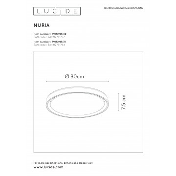 Схема с размерами Lucide 79182/18/30