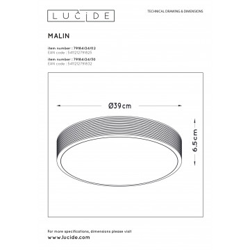 Схема с размерами Lucide 79184/24/02