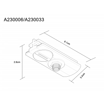 Схема с размерами Arte Lamp A230033