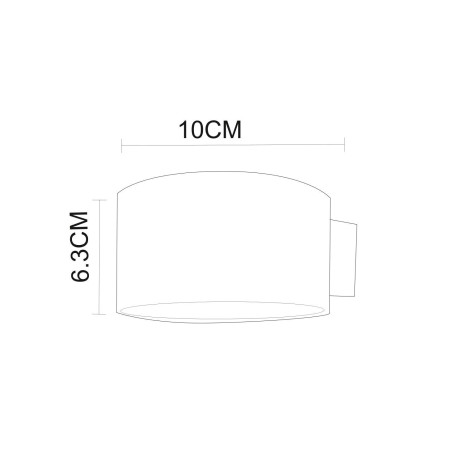 Схема с размерами Arte Lamp A1417AP-1WH