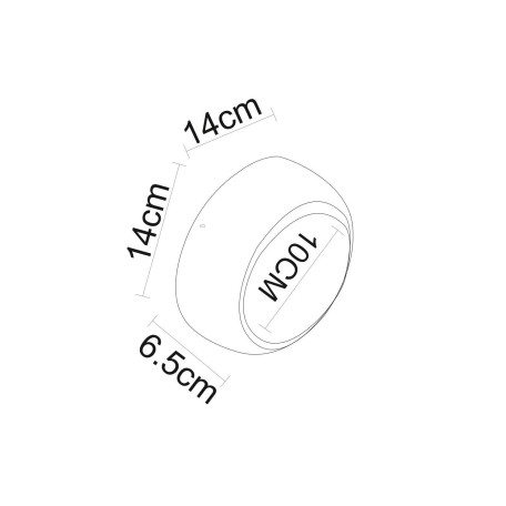 Схема с размерами Arte Lamp A1421AP-1WH