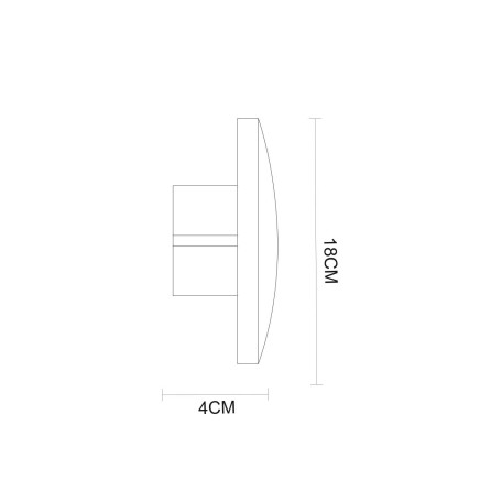 Схема с размерами Arte Lamp A1510AP-1WH