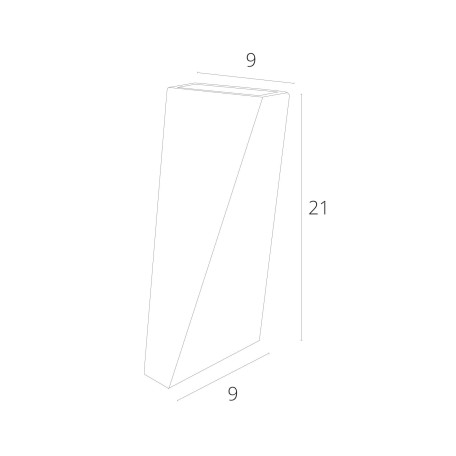 Схема с размерами Arte Lamp A1524AL-1WH