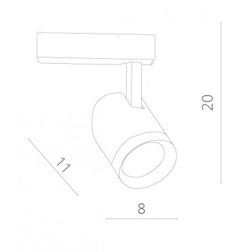 Схема с размерами Arte Lamp A1720PL-1WH