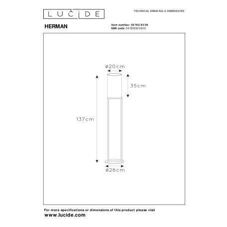 Схема с размерами Lucide 30762/81/30