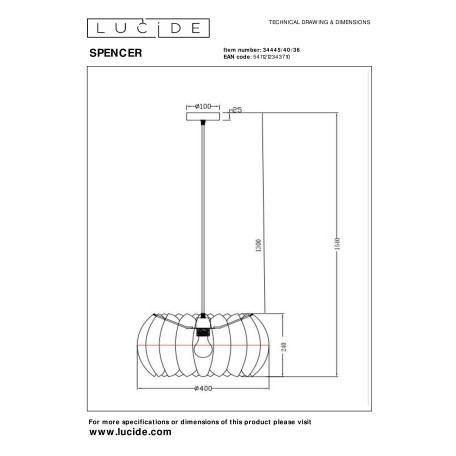 Схема с размерами Lucide 34445/40/36