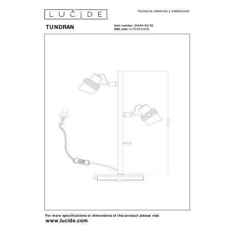 Схема с размерами Lucide 34544/02/30