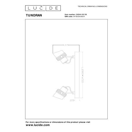 Схема с размерами Lucide 34944/02/30