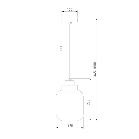 Схема с размерами Eurosvet 50240/1 LED дымчатый