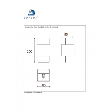 Схема с размерами Lucide 23209/10/30