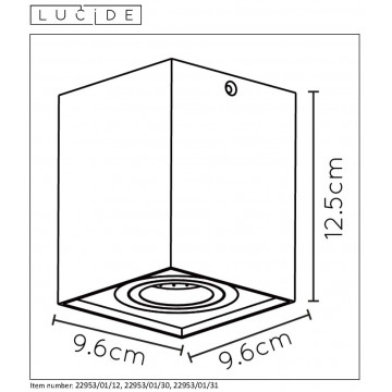 Схема с размерами Lucide 22953/01/12