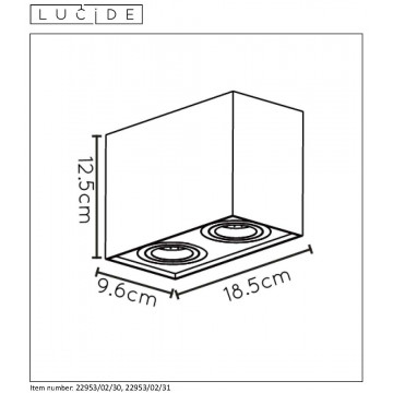 Схема с размерами Lucide 22953/02/31