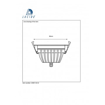 Встраиваемая светодиодная панель Lucide Cimic-LED 22957/10/12, IP44, LED 10W, 4000K (дневной), матовый хром, металл, пластик - миниатюра 2