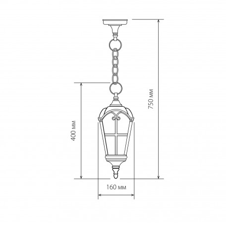 Схема с размерами Elektrostandard a025299