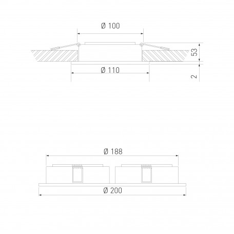 Схема с размерами Elektrostandard a036504