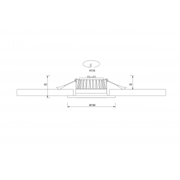 Схема с размерами Donolux DL18891/15W White R Dim